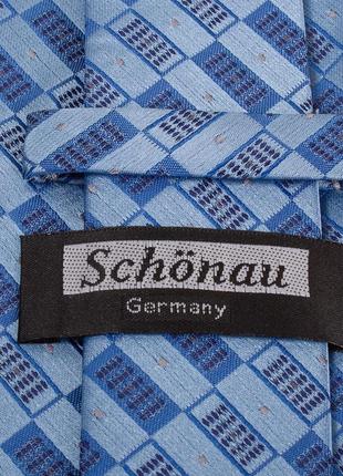 Универсальный мужской широкий галстук schonau & houcken (шенау & хойкен) fareps-20 синий3 фото