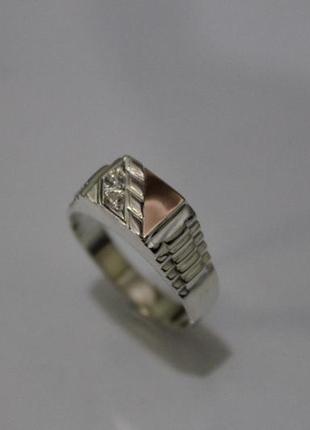 Мужская печатка, перстень из серебра1 фото