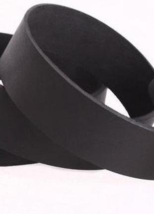 Кожаный мужской ремень topgal 4 см, черный3 фото