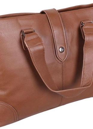 Кожаная мужская сумка с ручками bbc5816-2 коричневая2 фото