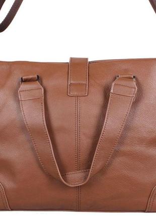 Кожаная мужская сумка с ручками bbc5816-2 коричневая6 фото