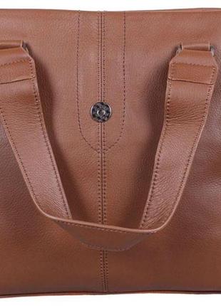 Кожаная мужская сумка с ручками bbc5816-2 коричневая4 фото