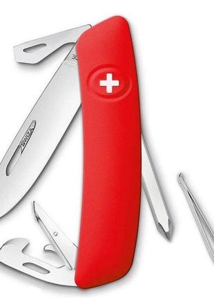 Самый лучший швейцарский раскладной нож, 11 функций swiza d04 (401000), красный1 фото