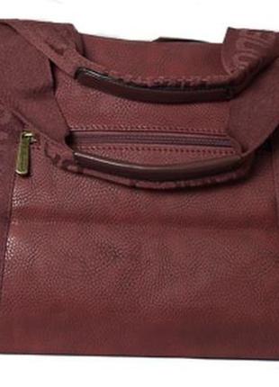 Женская сумка из кожзама dj cm 0842 bordo, бордовый2 фото