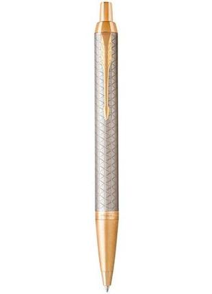 Ручка шариковая parker im 17 premium warm silver gt bp 24 132, серый2 фото