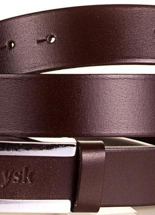 Великолепный мужской кожаный ремень y.s.k. shi3050-10 коричневый1 фото