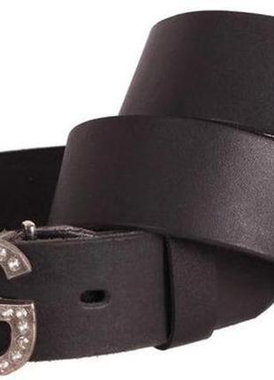 Женский неброский кожаный ремень под джинсы dori blx90367 дхш: 130х4 см, черный2 фото