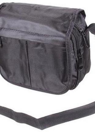 Нейлоновая мужская сумка через плечо 301519 черная2 фото