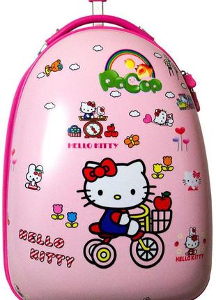 Пластиковый детский чемодан hello kitty №097 сиреневый 22 л1 фото