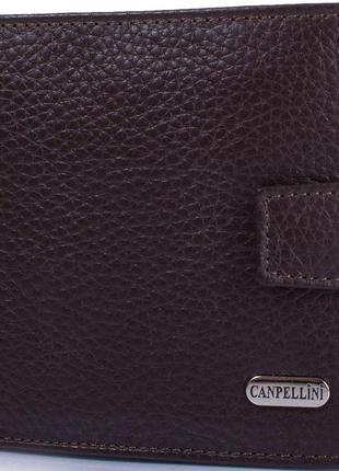 Кожаный мужской кошелек canpellini shi223-14 темно-коричневый2 фото
