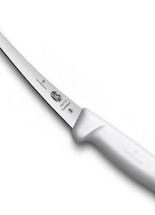 Кухонный нож victorinox fibrox, обвалочный, с полугибким лезвием 15 см, белый1 фото