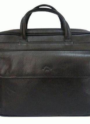 Деловая кожаная сумка katana k31023-1, черный