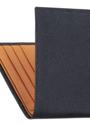 Качественное портмоне мужское кожаное dalvey d00897 чёрный, оранжевый3 фото