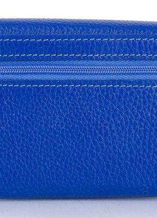 Яркий женский кожаный кошелек canpellini shi2037-304 синий3 фото