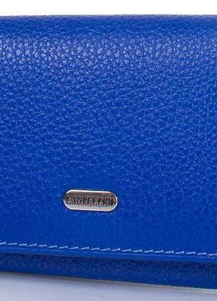 Яркий женский кожаный кошелек canpellini shi2037-304 синий1 фото
