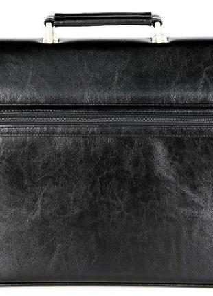 Діловий портфель зі штучної шкіри verso b064 чорний5 фото