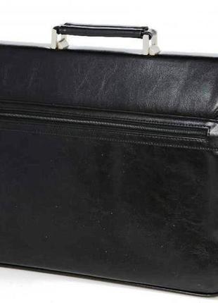 Діловий портфель зі штучної шкіри verso b064 чорний3 фото