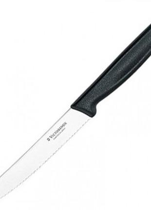 Швейцарский удобный кухонный нож для нарезки фруктов и овощей victorinox 50833 черный2 фото