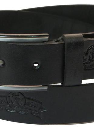 Мужской кожаный ремень под джинсы skipper 1162-38 черный 3,8 см.1 фото