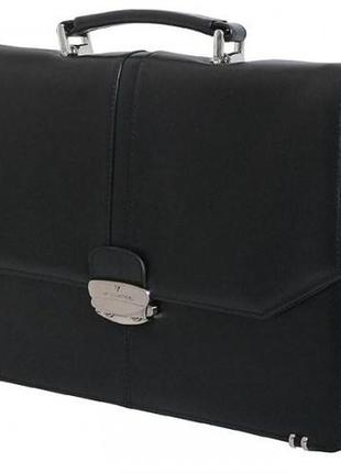 Кожаный портфель vip collection 1240 black 1240.a черный
