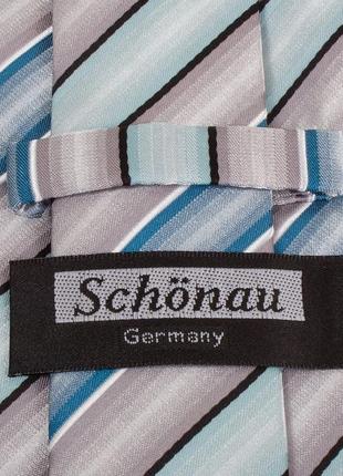 Шикарный мужской широкий галстук schonau & houcken (шенау & хойкен) fareps-57 голубой3 фото