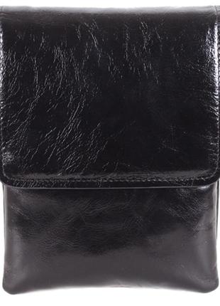 Деловая мужская кожаная сумка dl008-4 черная