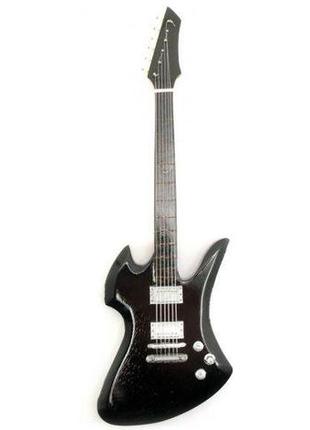 Гитара миниатюра дерево, черная