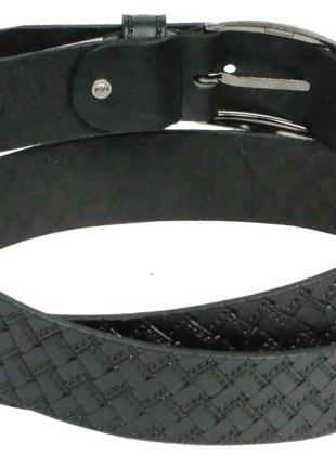 Мужской кожаный ремень под брюки skipper 11119 черный 3,4 см3 фото