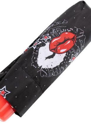 Механический женский зонт h due o черный