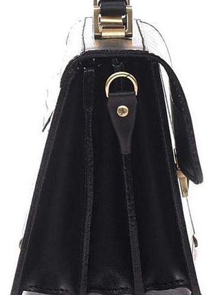 Кожаный малый портфель manufatto, черный4 фото