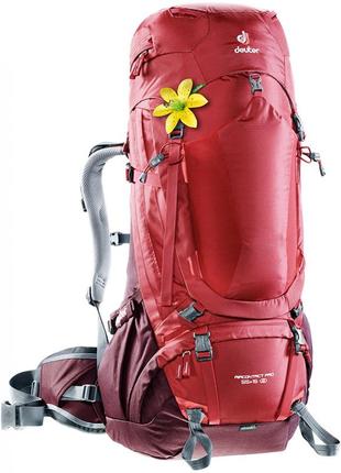 Рюкзак туристический deuter aircontact pro, 3330017 5005, 55+15 л, sl, красный1 фото