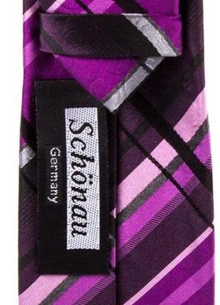Мужской шелковый галстук schonau & houcken fareshy-54 -фиолетовый3 фото