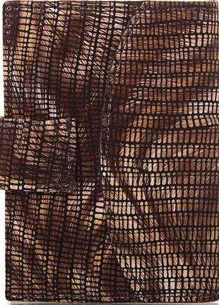 Выразительная женская кожаная визитница canpellini (канпеллини) shi050-10-zm коричневый3 фото