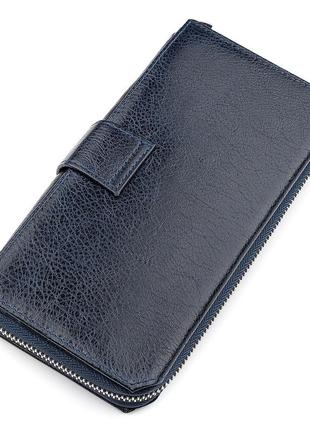 Мужской кошелек st leather 18454 (st128) кожа синий2 фото