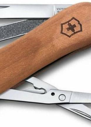 Швейцарский складной нож victorinox evowood, коричневый1 фото