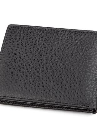 Мужской кошелек st leather 18319 (st160) кожаный черный2 фото