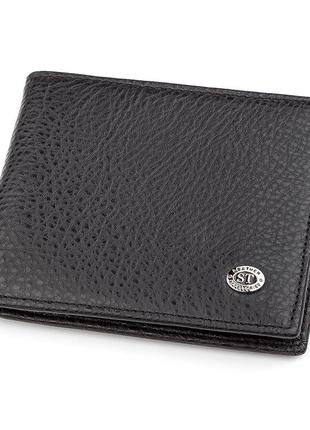 Мужской кошелек st leather 18319 (st160) кожаный черный1 фото
