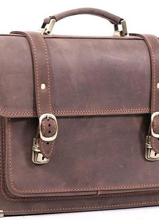Портфель кожаный мужской manufatto, коричневый1 фото