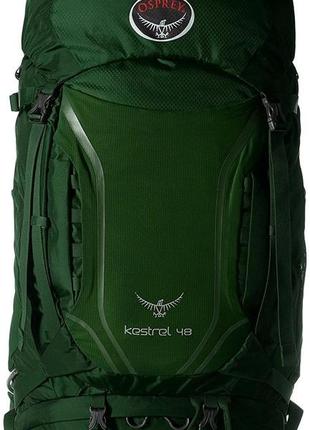 Прочный туристический рюкзак на 46 л. osprey kestrel 48 s/m зеленый3 фото