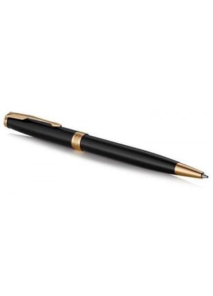 Шариковая ручка parker sonnet 17 black lacquer gt bp черная с позолотой 86 032