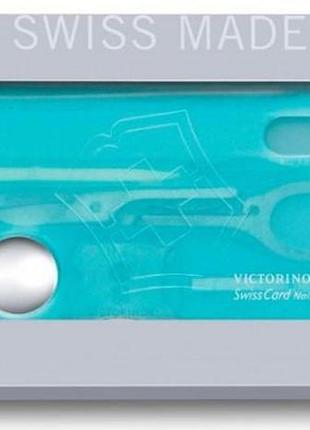 Набор инструментов victorinox swisscard nailcare, голубой3 фото