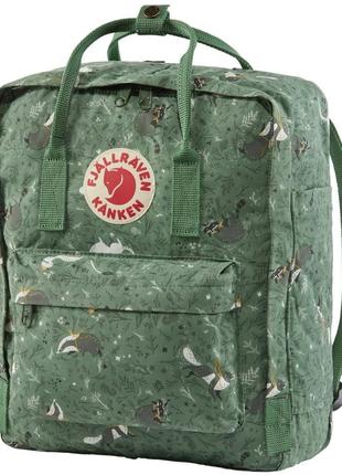 Рюкзак городской тканевый fjallraven kanken  art зеленый, 16л