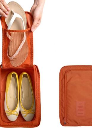 Дорожный чехол для обуви travelty shoes pouch peach, розовый4 фото