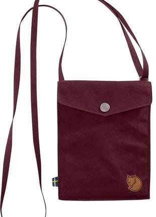 Женский кошелек нагрудный fjallraven pocket бордовый