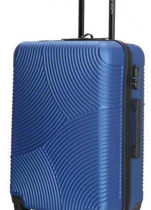 Средний пластиковый чемодан enrico benetti louisville  на 68  л синий