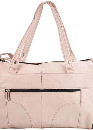 Женская сумка tunona, натуральная кожа, розовая2 фото
