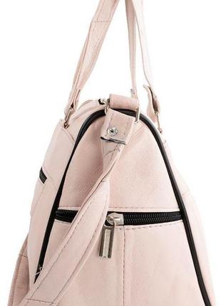 Женская сумка tunona, натуральная кожа, розовая5 фото