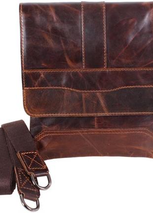 Кожаная мужская сумка bb5341 коричневый1 фото