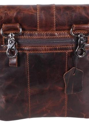Кожаная мужская сумка bb5341 коричневый2 фото