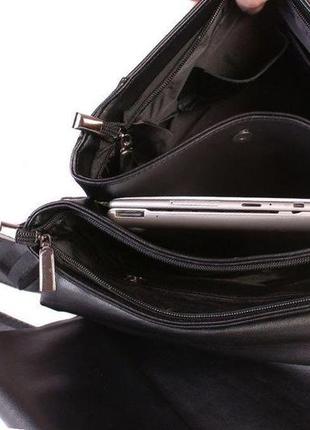 Мужская сумка  из эко кожи e30901, черный8 фото